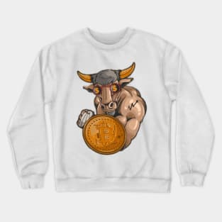 bitcoin bull Crewneck Sweatshirt